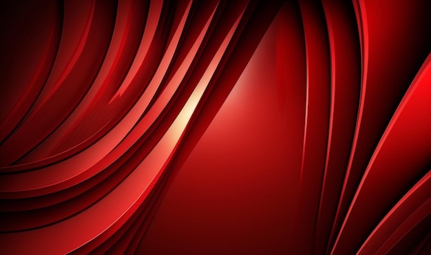 Wavy red abstract background generative AI