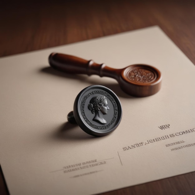 Photo wax seal mockup design