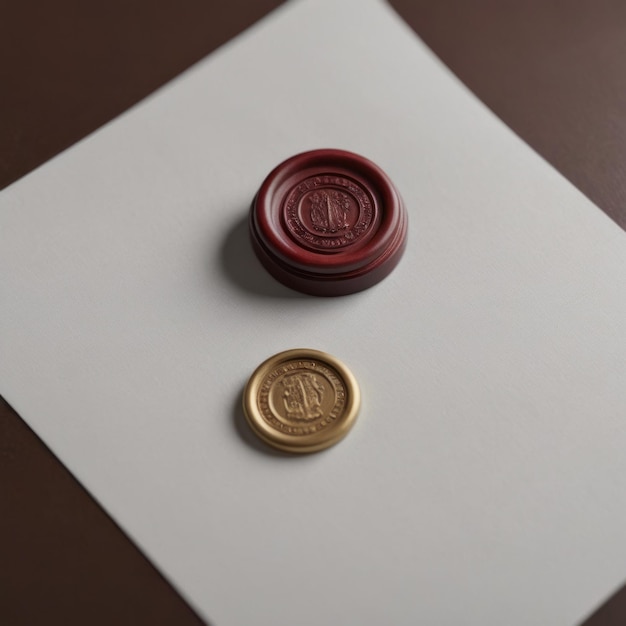 Photo wax seal mockup design