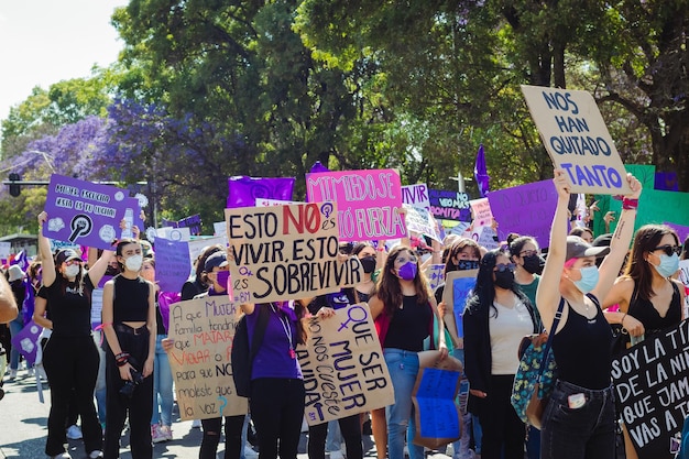 On the way to 8m a feminist demonstration to commemorate international womens day