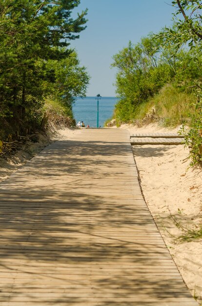 Photo way to the beach above the dunes high quality photo