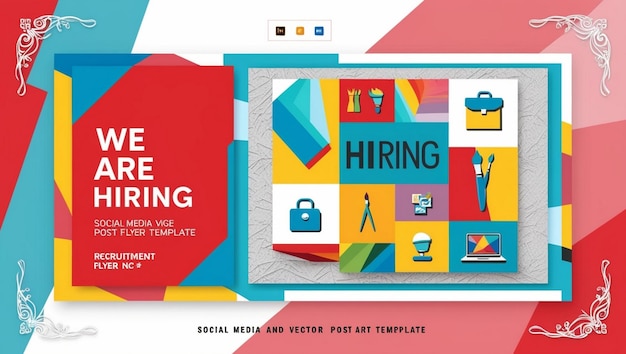 Photo we are hiring creative design job flyers social media post templates