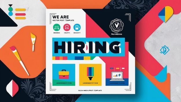 Photo we are hiring creative design job flyers social media post templates