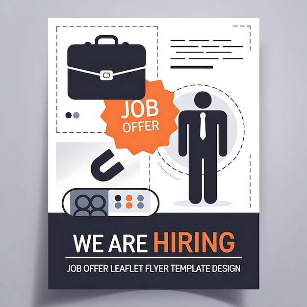 Photo we are hiring flyer design job offer leaflet flyer template design job flyer design