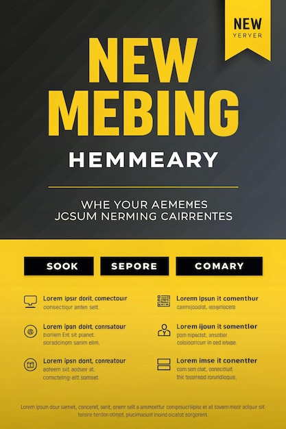 Photo we are hiring minimalistic flyer template looking for new members of our team hiring a new member colleages to our company organization team hiring black yellow flyer banner advertisement