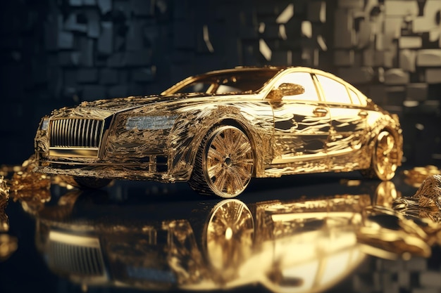 Wealth gold car Generate Ai