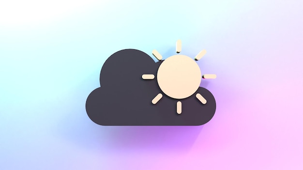 Weather icon 3d render illustration