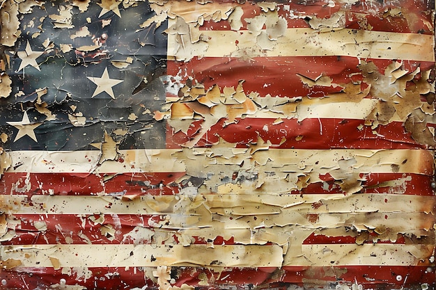 Weathered American Flag