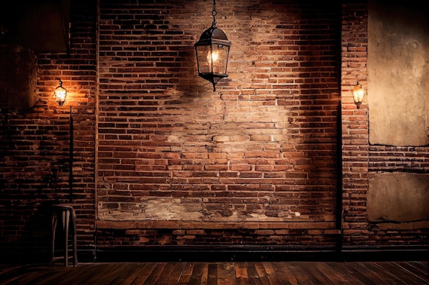 A weathered brick wall with an industrial feel perfect for a backdrop in a wedding or event space