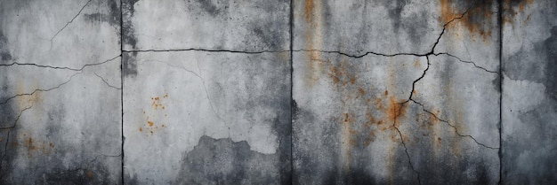 Weathered Concrete Wall with Cracks and Stains