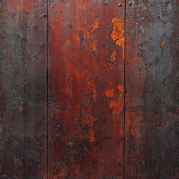 Weathered Metal Texture With Deep Rust Red Patina