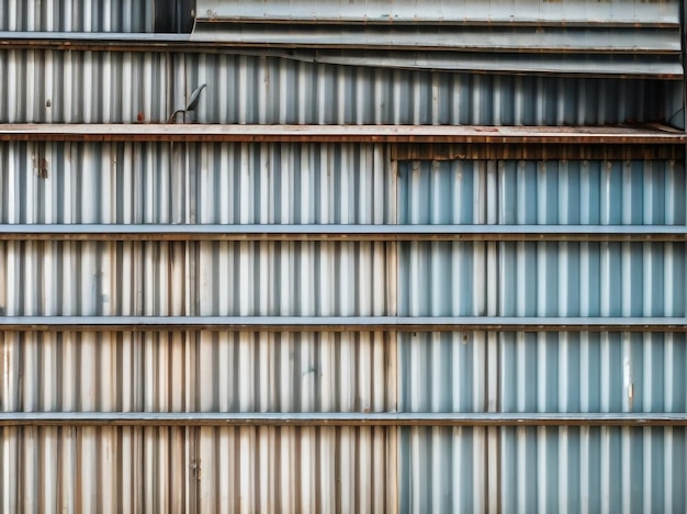 Weathered Resilience Corrugated Metal Rusting Patterns and Textures