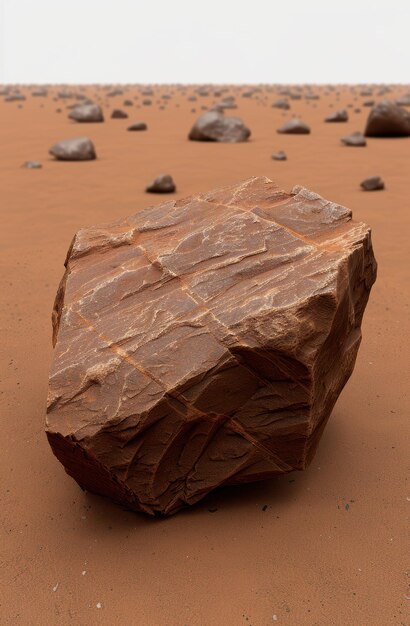 Photo weathered rock formation in desert landscape