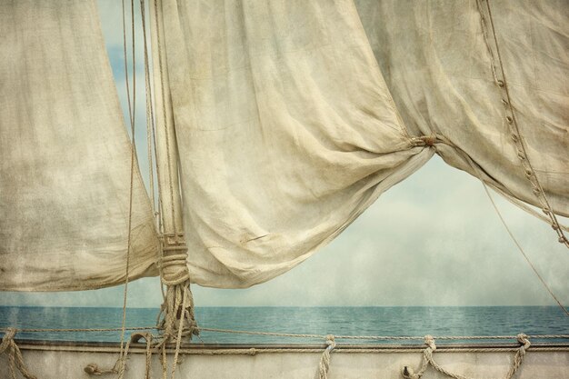 Photo weathered sailcloth on an old yacht vint vintage background image vintage wallpaper design