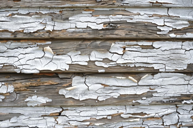 Weathered Wood with Peeling White Paint