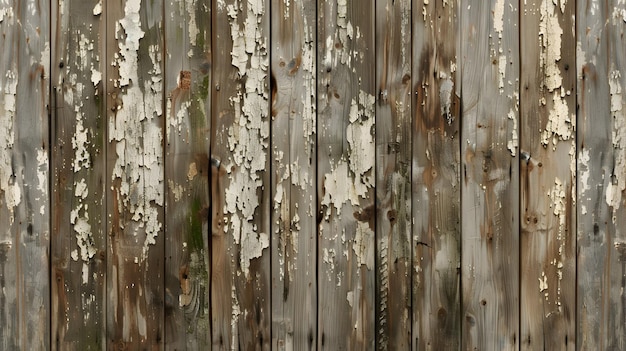 Photo a weathered wooden fence with a weathered look