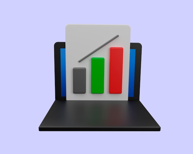 web analytics icon. statistics concept. 3d rendering.