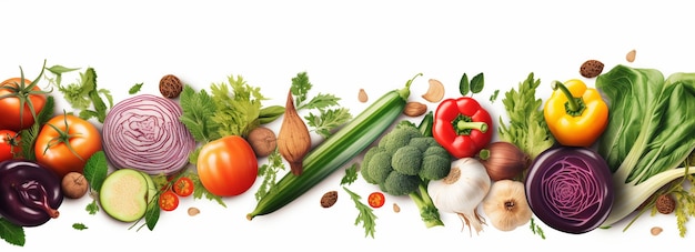 web banner for a blog about vegetables white background