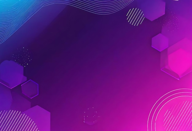 Web Banner with Purple and Blue Elements