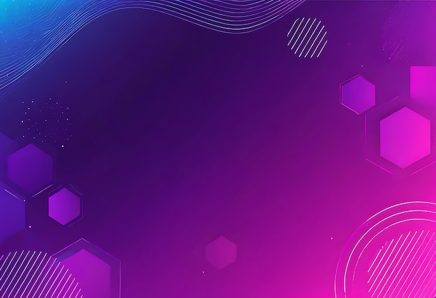 Web Banner with Purple and Blue Elements