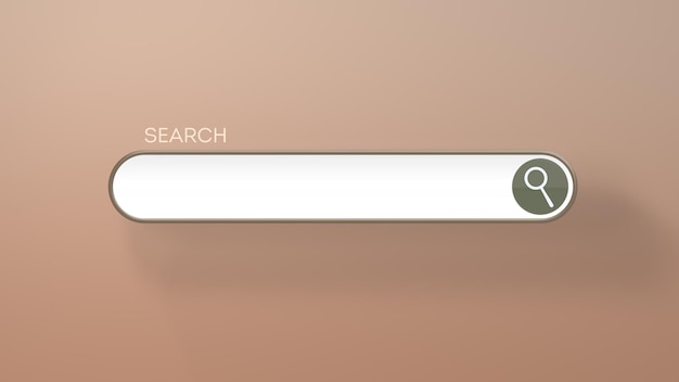 Photo web browser search bar dark green edging of the search bar on soft beige background internet