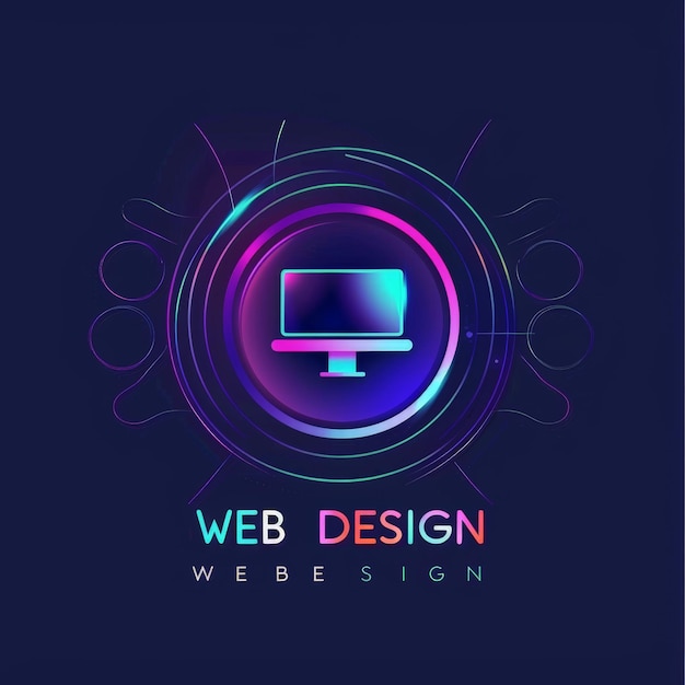 Photo a web design with a web design in the center