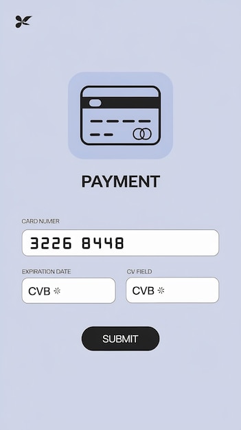 Web site page with payment details information form ui design