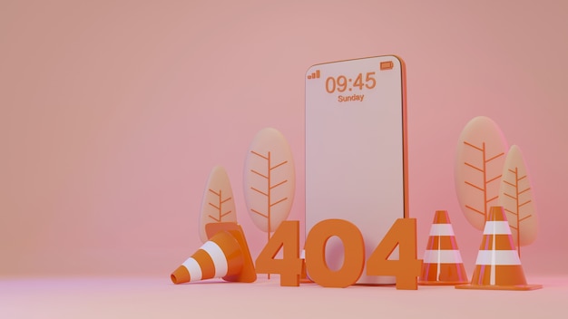 webpage error concept on mobile phone