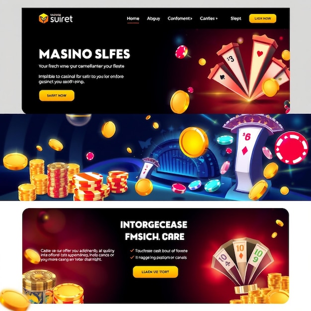 Photo website banner design online casino gambling