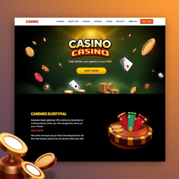 Photo website banner design online casino gambling