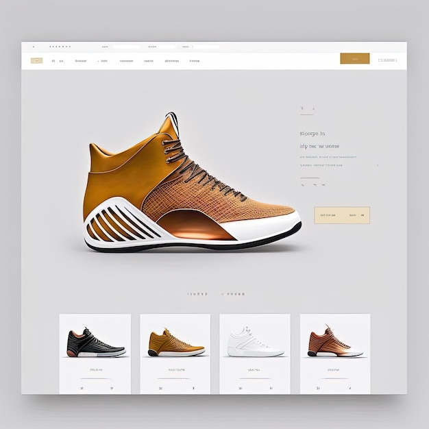 Photo a website for a shoe store called a shoe.