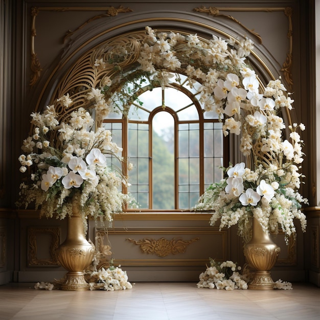 Wedding arch decorated