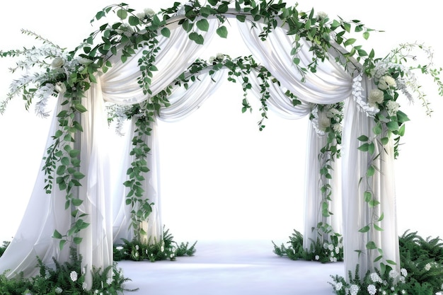 A wedding arch isolated on white background