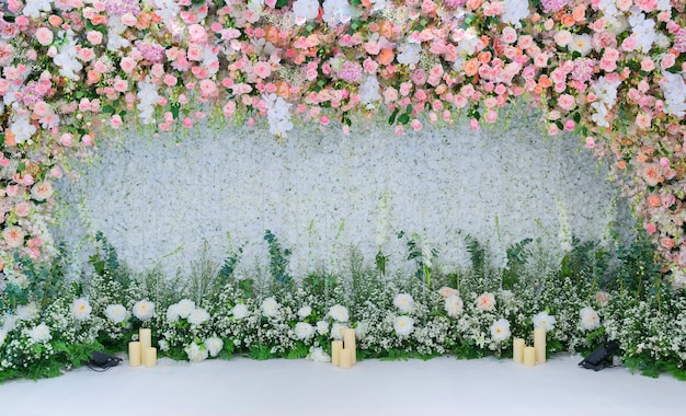 Wedding backdrop background flower decoration