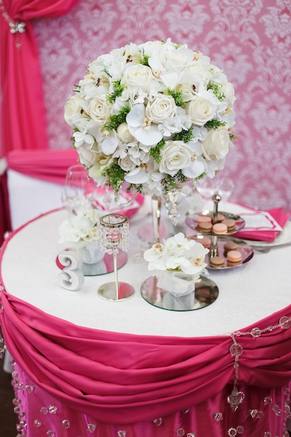 Wedding bouquet with decorations for a wedding