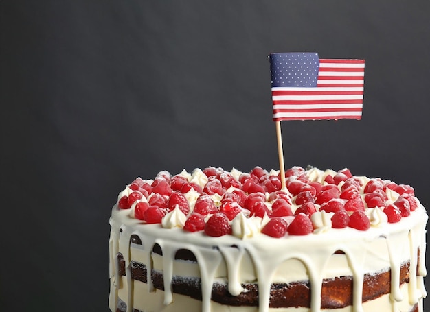 Wedding Cake with Flag