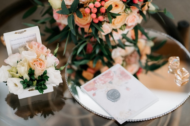 Wedding ceremony area, arch chairs decor