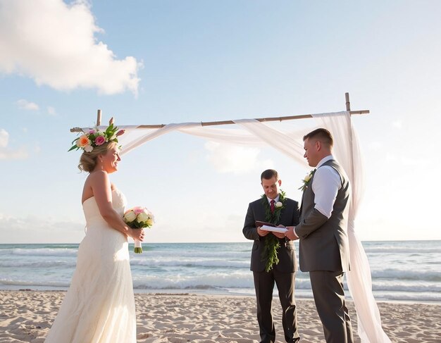 Photo wedding ceremony on the beach