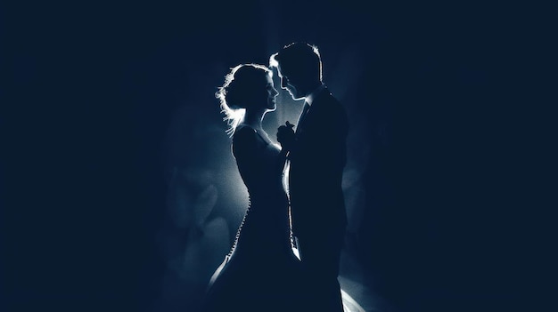 Photo wedding couple dancing at a party with bokeh background ai generated image