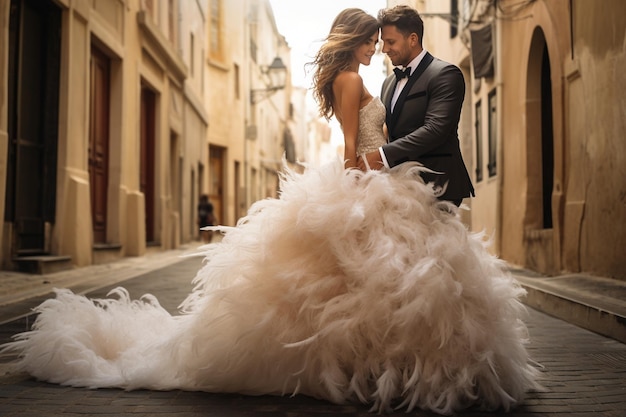 wedding couple in france