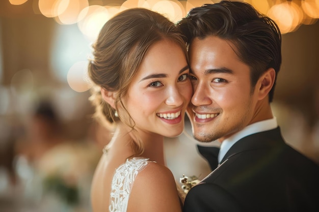 Wedding Dance Focus on the bride and groom dancing marry valentine