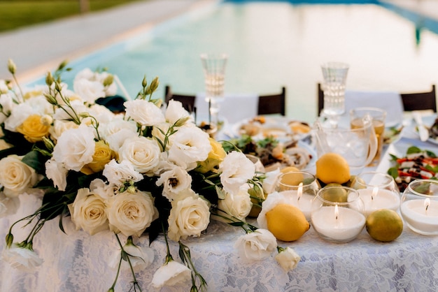 Wedding decor with natural elements