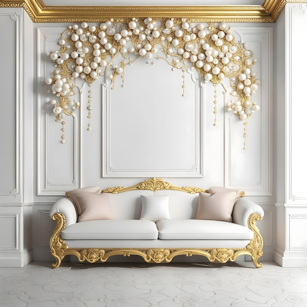 Wedding decoration design interior home living room Royal Sofa