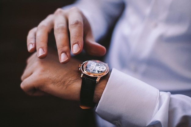 Wedding details for a groom