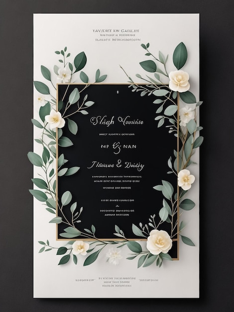 wedding floral invitation card templates