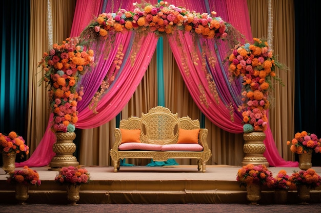 wedding floral stage design