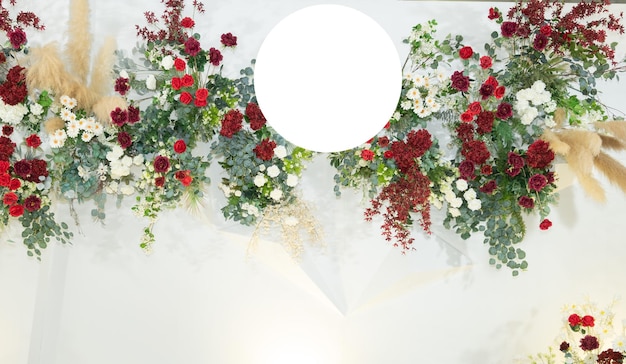 Wedding flower backdrop background colorful background fresh rose bunch of flower