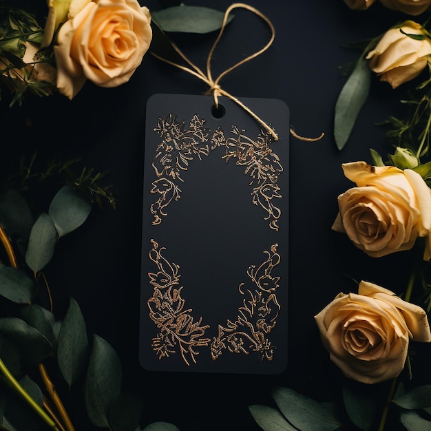 wedding gift tag mockup