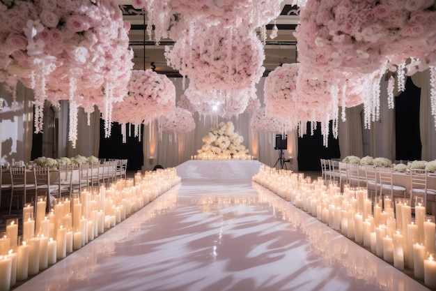 wedding hall aisle decorations inspiration ideas