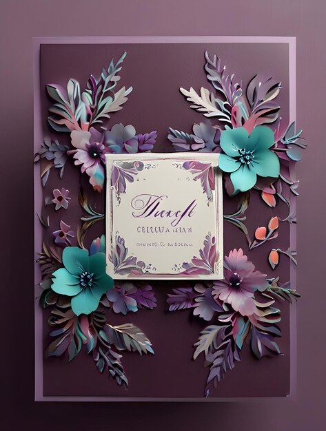 Photo wedding invitation greeting cards floral backgrounds templates with copyspace